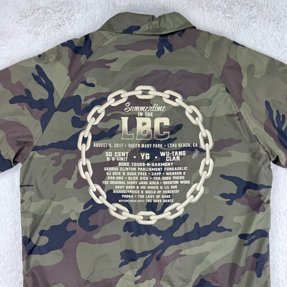 Music Festival Camo Jacket Men's‎ LARGE Summertime In The LBC 2017 Wu-Tang 50